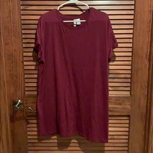 Maroon T shirt dress